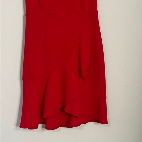 Darling Red Ruffle Mini Dress - Picture 5 of 6